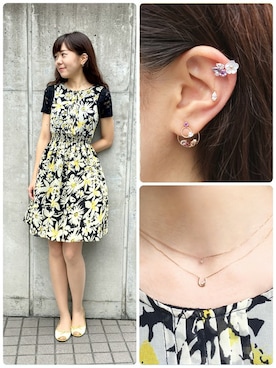 「アイテム（ピアス（片耳用））」を使った、TAKE-UP_STAFFさん（レディース・157cm）の夏コーディネート