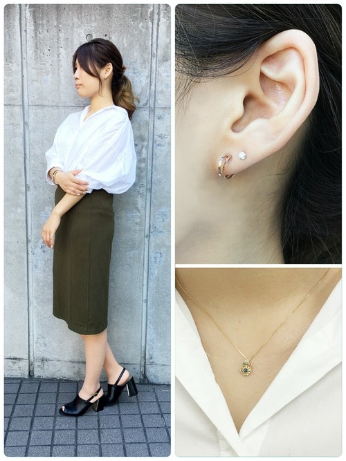 二連ミニフープピアス( PG)（ピアス（両耳用））｜TAKE-UP