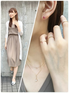 「ロングカーディガン」｜TAKE-UP_STAFFさん（レディース・164cm）の秋コーディネート