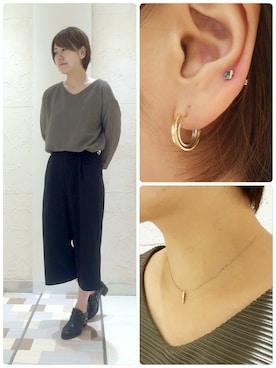 「ゴールドアクセ」｜TAKE-UP_STAFFさん（レディース・163cm）の秋コーディネート