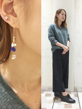 「ゴールドアクセ」｜TAKE-UP_STAFFさん（レディース・158cm）の秋コーディネート