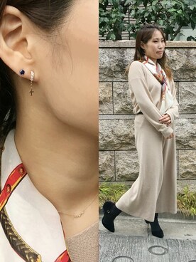 「TAKE-UP（テイクアップ）のアイテム」を使った、TAKE-UP_STAFFさん（レディース・158cm）の秋コーディネート