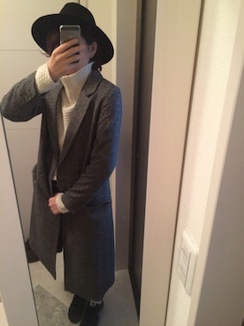 「真冬」｜「アイテム（ジャケット/アウター）」を使った、CHAMOさん（レディース・166cm）の冬コーディネート