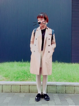 「LUCA/LADY LUCK LUCA（ルカ/レディラックルカ）のアイテム（トレンチコート）」を使った、HYOさん（レディース・166cm）の冬コーディネート