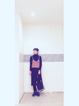 「もけもけ」｜「アイテム（アナログ腕時計）」を使った、HYOさん（レディース・166cm）の冬コーディネート