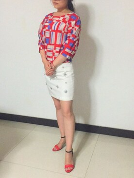 「Goelia（-）のアイテム」を使った、汐玥小寜さん（レディース・160cm）の夏コーディネート