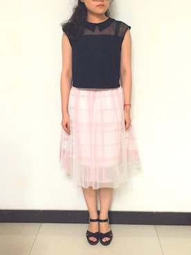 「Goelia（-）のアイテム」を使った、汐玥小寜さん（レディース・160cm）の夏コーディネート