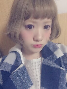 「TWNROOM（ツインルーム）のアイテム（チェスターコート、ブルー系）」を使った、みぃさん（レディース・149cm）の冬コーディネート