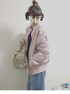 「アイテム（イヤーマフ）」を使った、あぽさん（レディース・160cm）の秋コーディネート