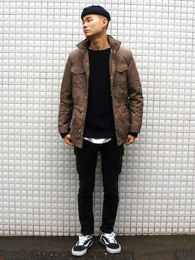 「SILAS（サイラス）のアイテム（ジャケット/アウター）」を使った、hsmtさん（メンズ・180cm）の冬コーディネート