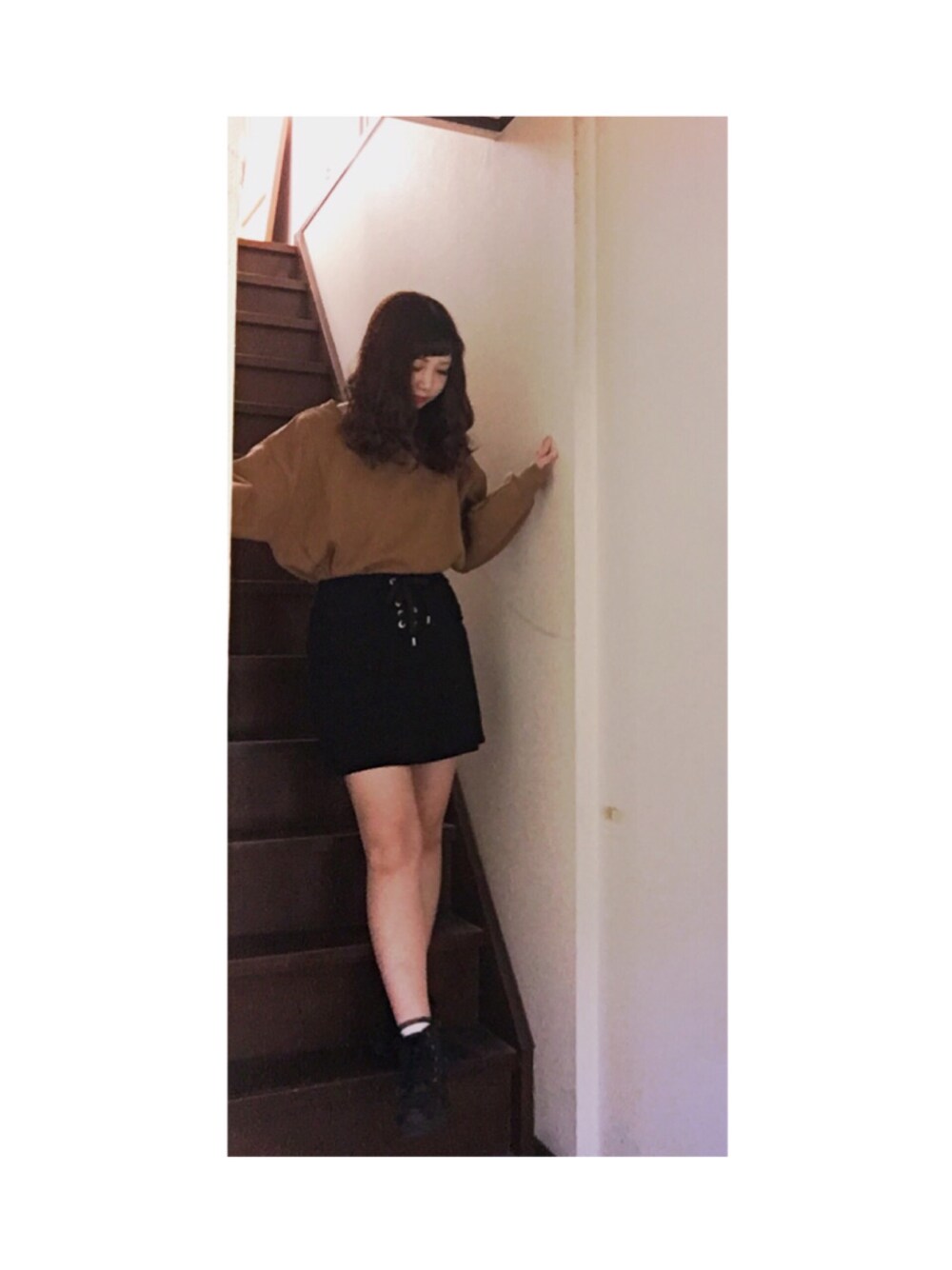 「GUのアイテム（スウェット、ブラウン系）」を使った、ミキさん（レディース・164cm）の秋コーディネートの1枚目の写真