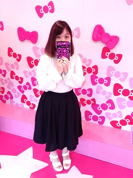 「loungeflyのアイテム（その他、ピンク系）」を使った、little an ningさん（レディース・151cm）の冬コーディネート