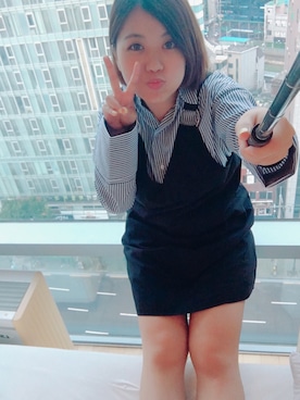 「SPAO（スパオ）のアイテム（オールインワン・サロペット）」を使った、little an ningさん（レディース・151cm）の秋コーディネート