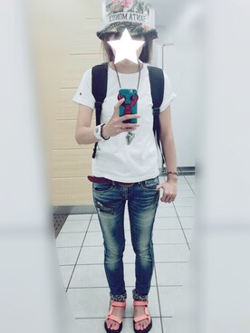 「7月WEAR夏のサンダル祭り」｜「アイテム（アナログ腕時計）」を使った、psadyさん（レディース・163cm）の夏コーディネート