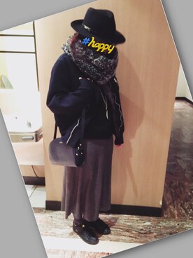 「COMME des GARCONS（コムデギャルソン）のアイテム（ブルゾン）」を使った、さこたんさん（レディース・159cm）の冬コーディネート