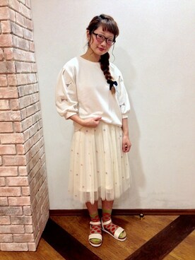 「おめかしコーデ」｜つぅちゃんさん（レディース・157cm）の春コーディネート