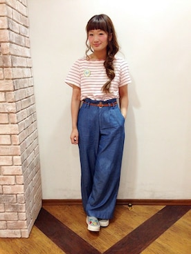 「paravion（パラビオン）のアイテム」を使った、つぅちゃんさん（レディース・157cm）の夏コーディネート