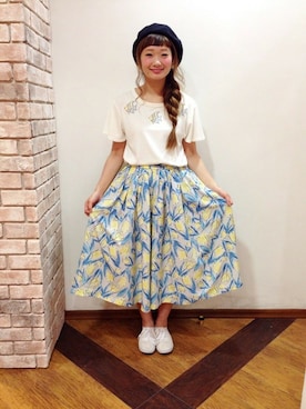 「Hamble by Par Avion（ハンブルバイパラビオン）のアイテム」を使った、つぅちゃんさん（レディース・157cm）の夏コーディネート