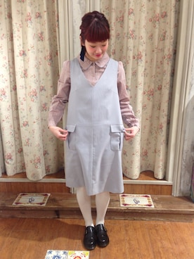 「くすみカラー」｜つぅちゃんさん（レディース・157cm）の春コーディネート