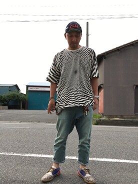 「アイテム（モカシン/デッキシューズ）」を使った、UEさん（メンズ・175cm・30代）の春コーディネート