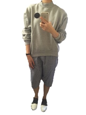 「diddlediddle（ディドルディドル）のアイテム（パンツ）」を使った、ちゃぼさん（レディース・158cm）の秋コーディネート