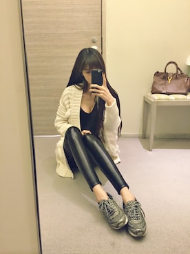 「sandro（サンドロ）のアイテム（ジャケット/アウター）」を使った、xxoniさん（レディース・165cm）の春コーディネート