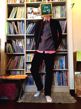 「Right-on（ライトオン）のアイテム（ノーカラージャケット）」を使った、さいさん（メンズ・175cm）の春コーディネート