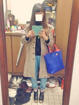 「黒タートルネック」｜「アイテム（アナログ腕時計）」を使った、takaさん（レディース・158cm）の秋コーディネート