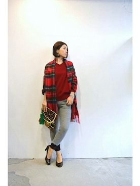 「カシミヤ」｜tsukasaさん（レディース・163cm）の冬コーディネート