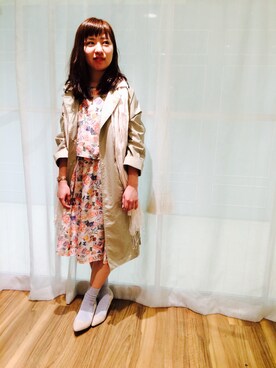 「アイテム（ストール/ショール）」を使った、annatokochan♡さん（レディース・156cm）の春コーディネート