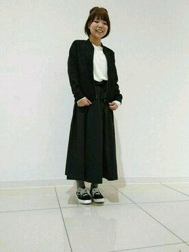 「HVC（エイチブイシー）のアイテム（MA-1）」を使った、HVC廿日市店さん（レディース・156cm）の秋コーディネート