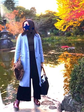 「オリエンタルトラフィック」｜「アイテム（チェスターコート）」を使った、佳乃さん（レディース・170cm）の秋コーディネート