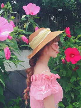 「aliceMcCALL（アリスマッコール）のアイテム」を使った、中谷愛さん（レディース・158cm）の夏コーディネート