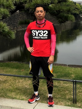 「CW-X（シーダブリューエックス）のアイテム」を使った、Beach Boyさん（メンズ・172cm）の春コーディネート
