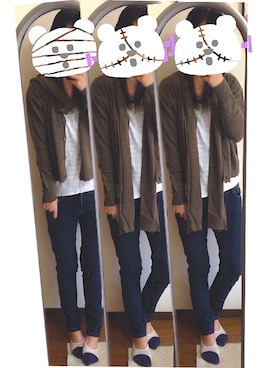 「フェリシモ（フェリシモ）のアイテム（その他アウター）」を使った、ぐるみさん（レディース・172cm）の秋コーディネート