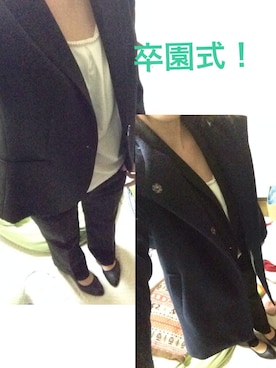 「haco!（ハコ）のアイテム（ピーコート）」を使った、ぐるみさん（レディース・172cm）の春コーディネート