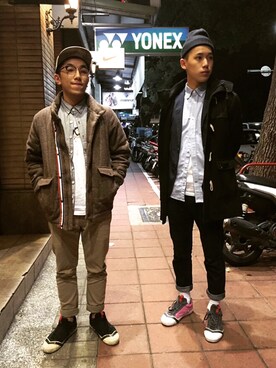 「LESS（レス）のアイテム（キャップ）」を使った、Ray Chungさん（メンズ・167cm）の冬コーディネート