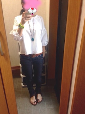 「AZUL（アズール）のアイテム（アクセサリー）」を使った、himamaru。さん（レディース・152cm）の夏コーディネート