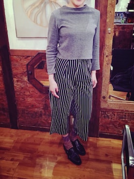 「ガウチョパンツ」｜Esmeralda（エスメラルダ）さん（レディース・160cm）の冬コーディネート