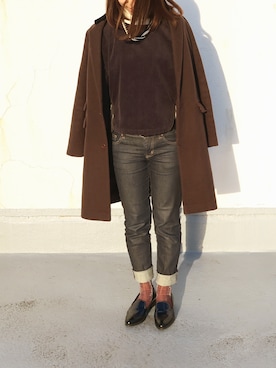 「BONTRE（ボントレ）のアイテム」を使った、Esmeralda（エスメラルダ）さん（レディース・160cm）の冬コーディネート