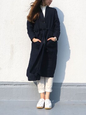 「ロングカーディガン」｜Esmeralda（エスメラルダ）さん（レディース・160cm）の春コーディネート