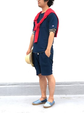 「CA4LA（カシラ）のアイテム（ハット）」を使った、Esmeralda（エスメラルダ）さん（レディース・160cm）の夏コーディネート