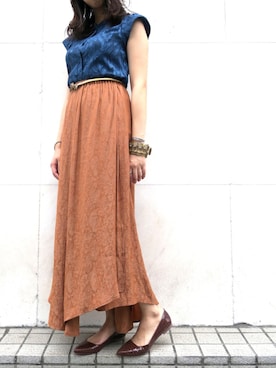 「Optitude（オプティチュード）のアイテム」を使った、Esmeralda（エスメラルダ）さん（レディース・160cm）の夏コーディネート