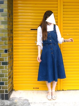 「summer」｜「アイテム（オールインワン・サロペット）」を使った、Esmeralda（エスメラルダ）さん（レディース・160cm）の夏コーディネート