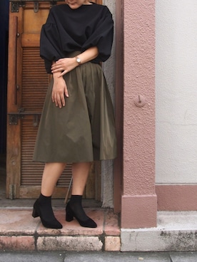 「BONTRE（ボントレ）のアイテム」を使った、Esmeralda（エスメラルダ）さん（レディース・160cm）の秋コーディネート