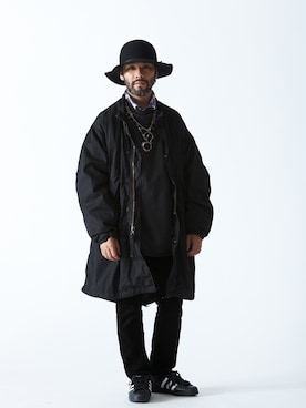 「ネルシャツ」｜「アイテム（モッズコート）」を使った、BEAMS BUYER TANY 谷篤人さん（メンズ・168cm）の秋コーディネート