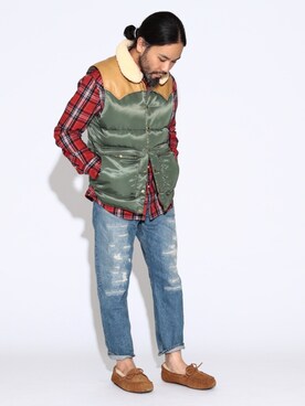 「BEAMS（ビームス）のアイテム（シャツ/ブラウス）」を使った、BEAMS BUYER TANY 谷篤人さん（メンズ・168cm）の秋コーディネート