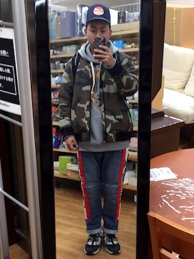 「Nike air huarache」｜jjtsbさん（メンズ・168cm）の冬コーディネート