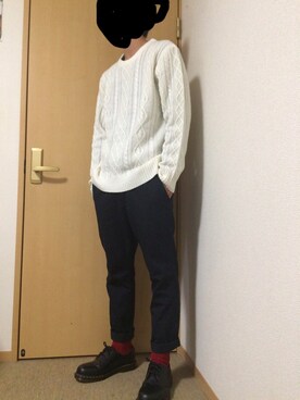 「SHIPS JET BLUE（シップスジェットブルー）のアイテム（チノパンツ）」を使った、Yuta Onishiさん（メンズ・170cm）の秋コーディネート
