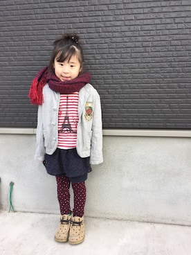 「子どもとお出かけ」｜Ruaさん（キッズ・120cm）の冬コーディネート